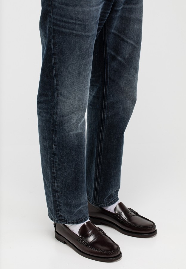 Afbeelding van Stockton Night Denim Medium Aged 812  - Heren Denim Regular -  Butcher of Blue